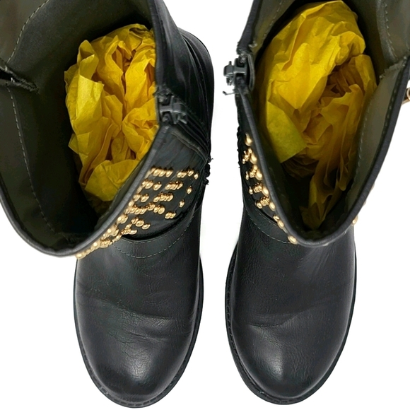 JustFAB ABIGAIL Studded Pleather Boots Size 6.5 - Picture 7 of 8